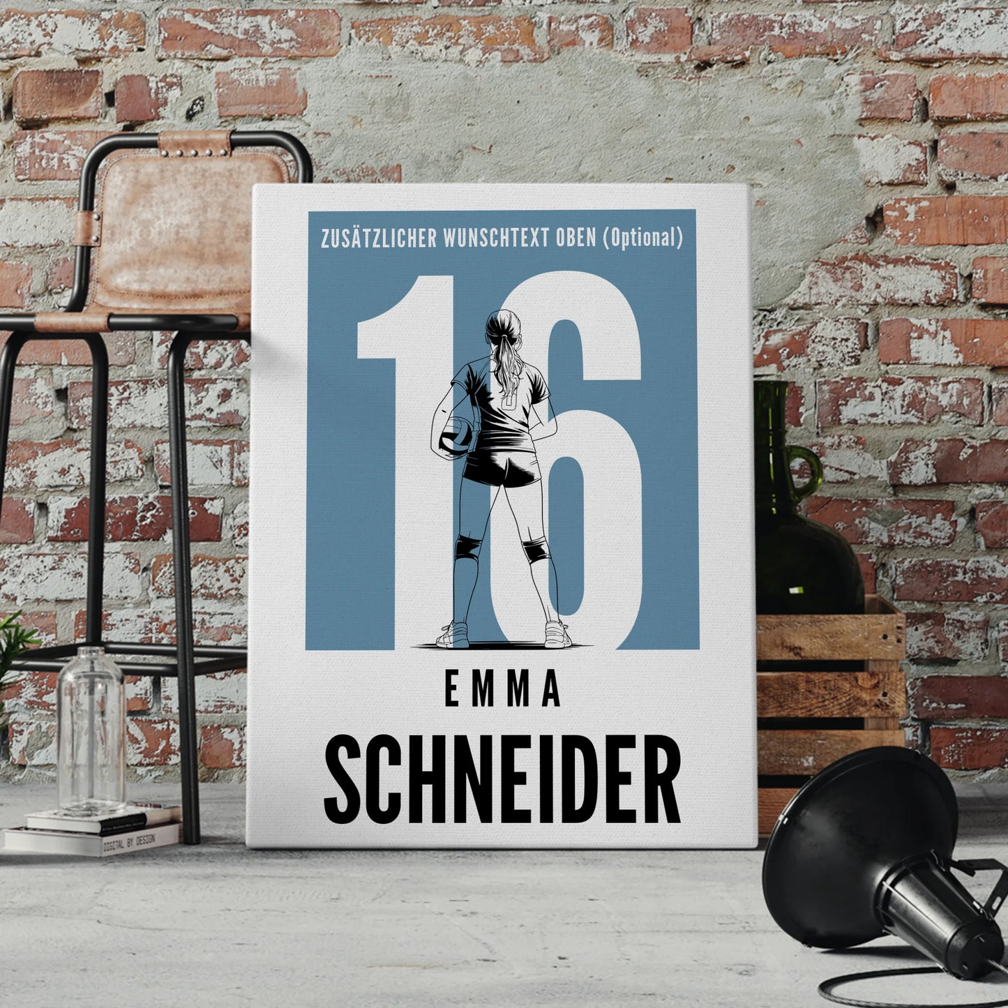 Leinwand Personalisiert Volleyball Volleyballerin Geschenk für Tocher Freundin 4