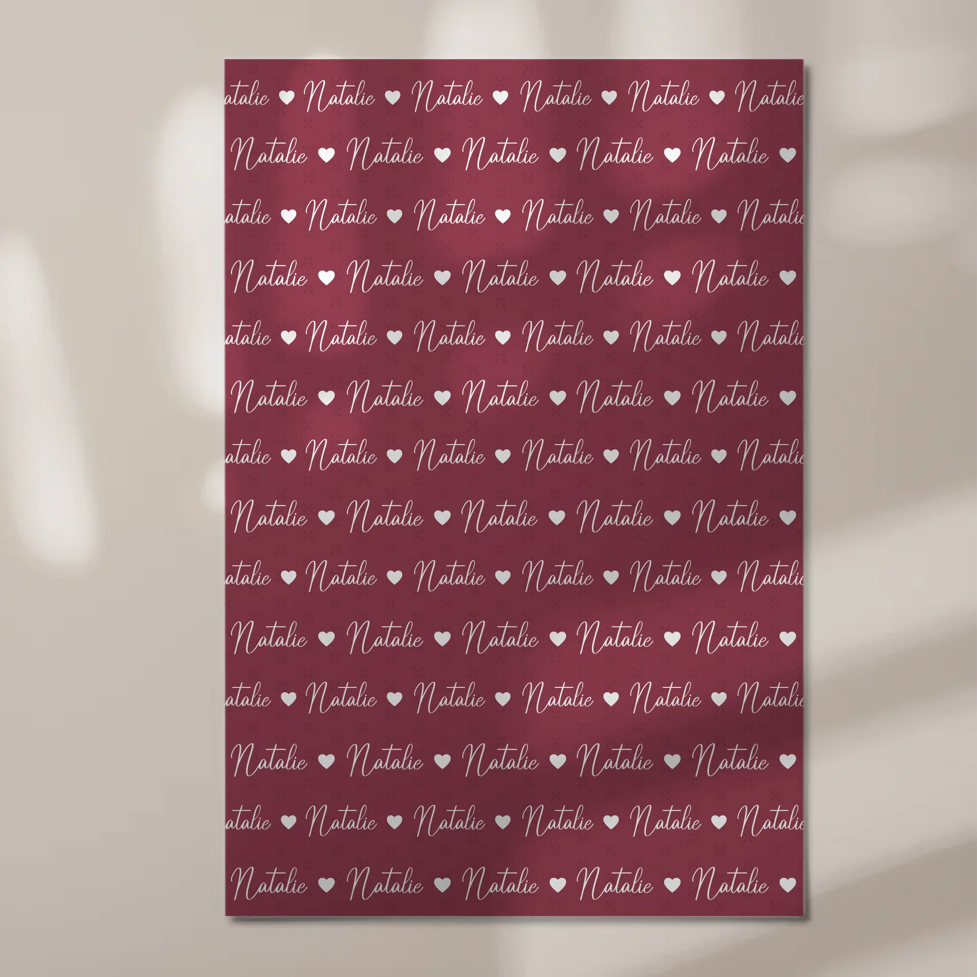 Personalisiertes Kinder Fotoboard Fotoboard mit Namen Magnet Wandbild Rotviolett 1