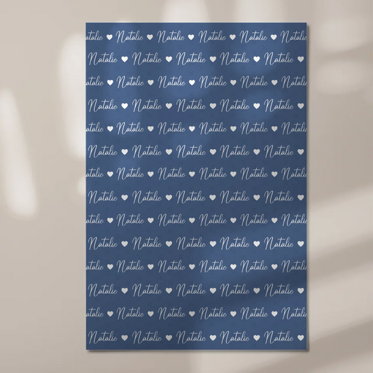 Personalisiertes Fotoboard mit Namen Kinder Fotoboard Magnet Wandbild Fernblau 1