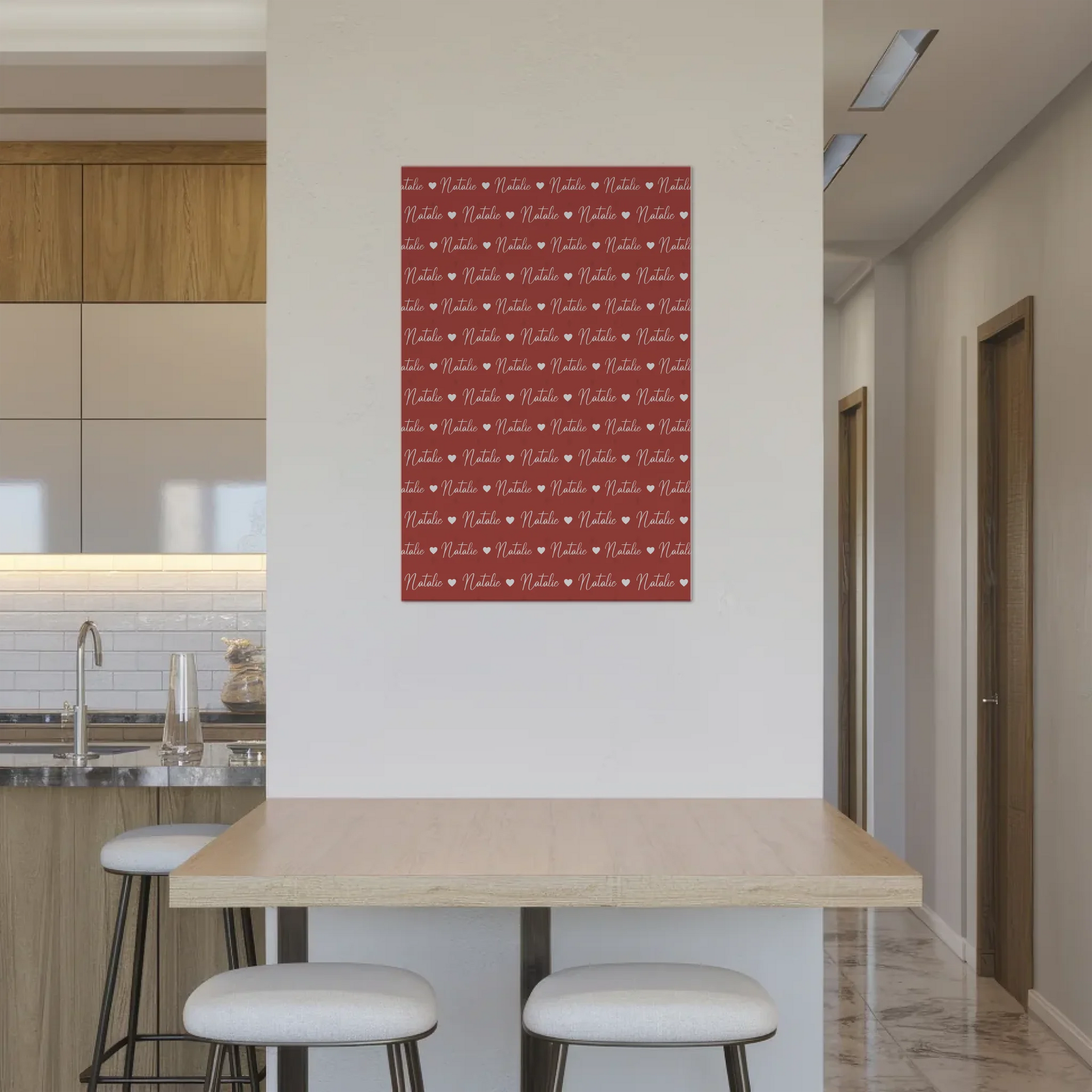 Kinder Fotoboard Mit Namen Magnet Wandbild Perlrosa 2