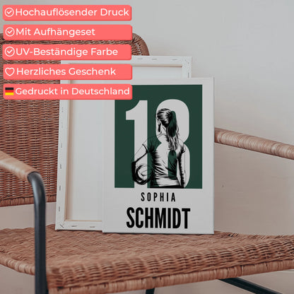 Personalisierte Leinwand Volleyball Volleyballerin Geschenk für Tocher Mama Tante Freundin 5