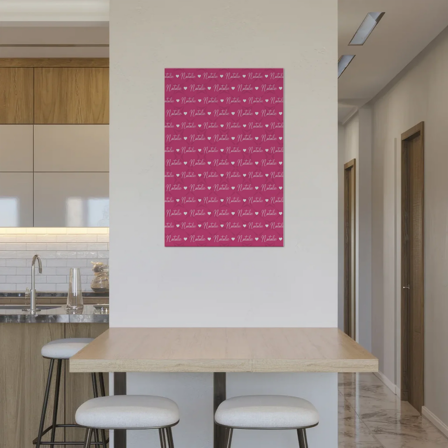 Kinder Fotoboard personalisiert Kinder Fotoboard Magnet Wandbild Erikaviolett 2