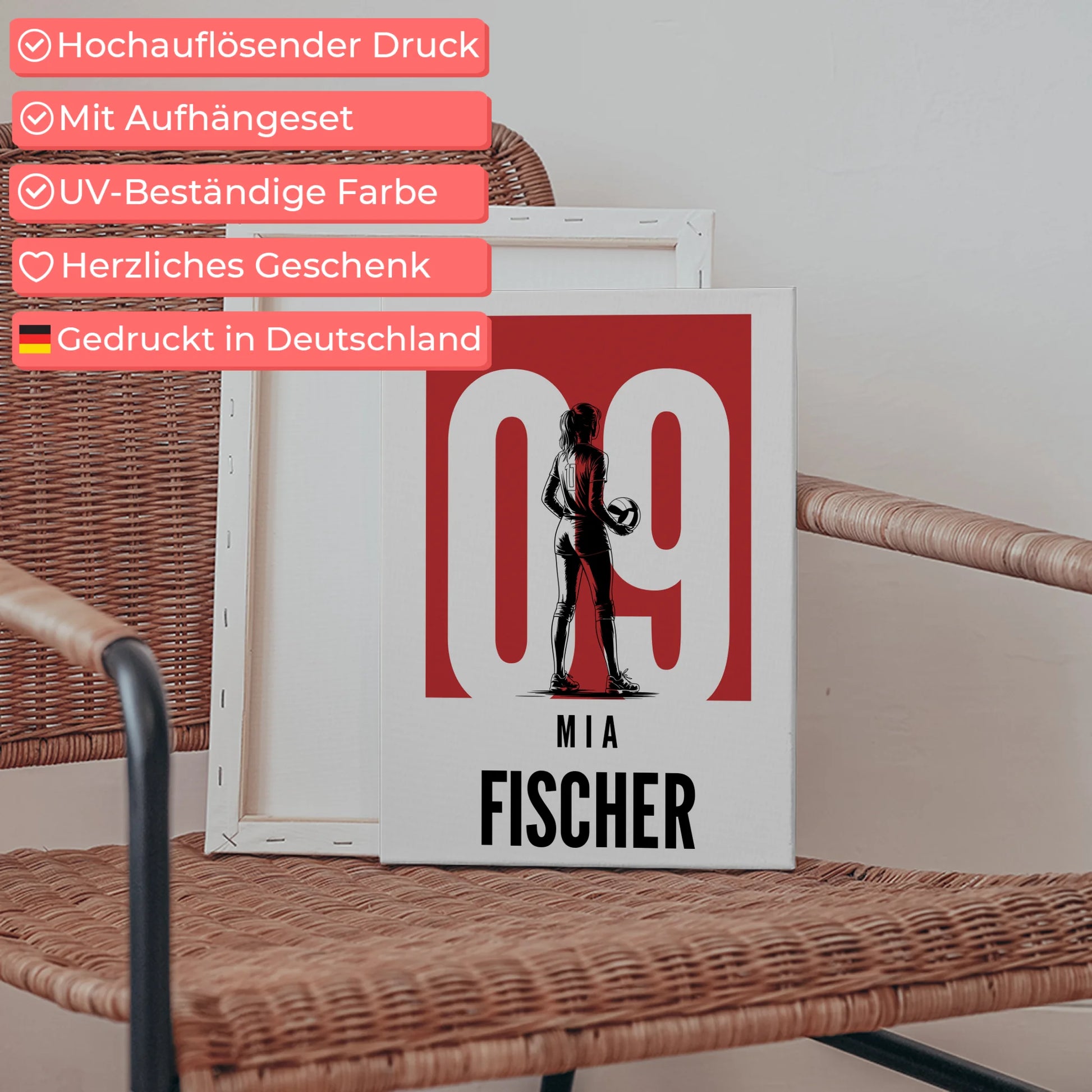 Sport Leinwand Volleyball Volleyballerin Geschenk für Tochter 5