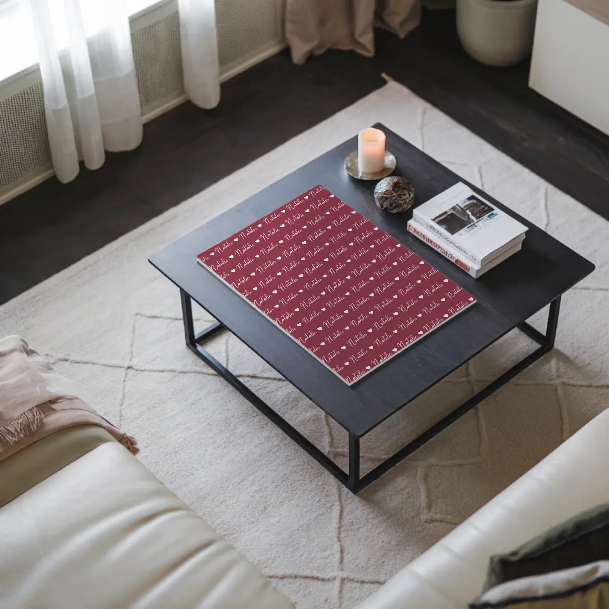 Personalisiertes Kinder Fotoboard Fotoboard mit Namen Magnet Wandbild Rotviolett 3