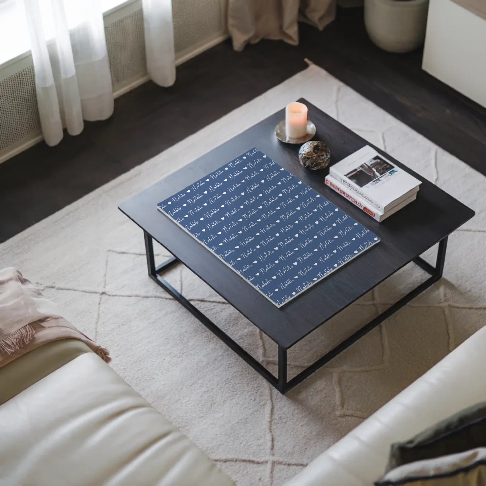 Personalisiertes Fotoboard mit Namen Kinder Fotoboard Magnet Wandbild Fernblau 3