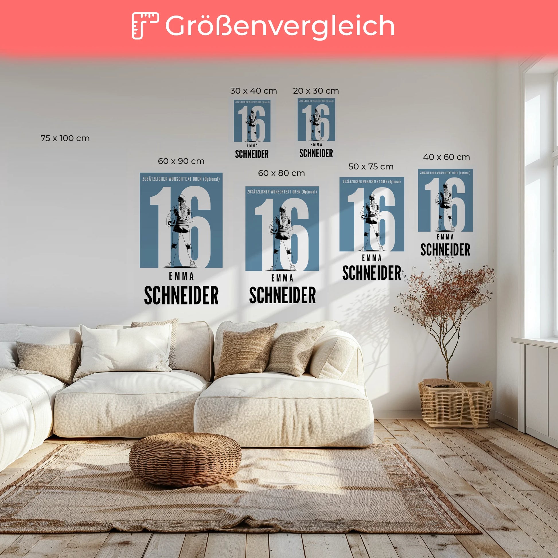 Leinwand Personalisiert Volleyball Volleyballerin Geschenk für Tocher Freundin 6