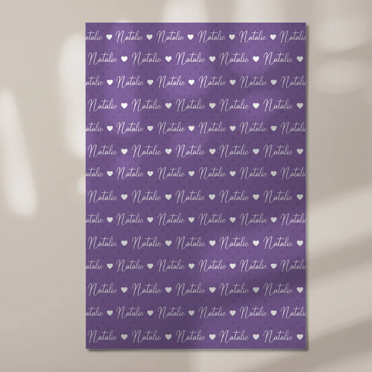 Kinder Fotoboard mit Namen Fotoboard Magnet Wandbild Blaulila 1