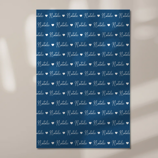 Personalisiertes Fotoboard mit Namen Kinder Fotoboard Magnet Wandbild Capriblau 1