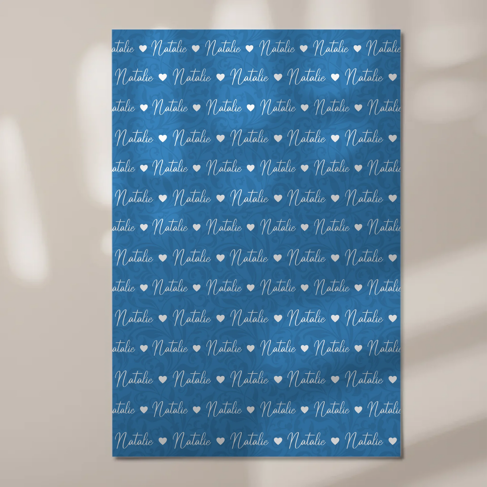 Fotoboard mit Namen Kinder Fotoboard Magnet Wandbild Lichtblau 1