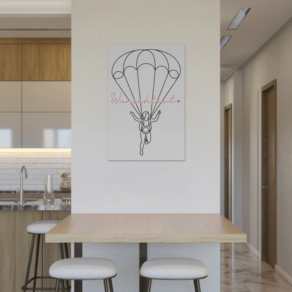 Lineart Fotoboard Magnetisch Personalisiert Fallschirmspringen Geschenk Tochter & Schwester 2