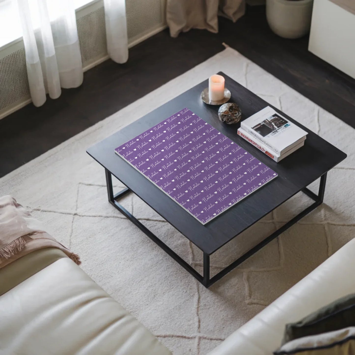 Kinder Fotoboard mit Namen Fotoboard Magnet Wandbild Blaulila 3