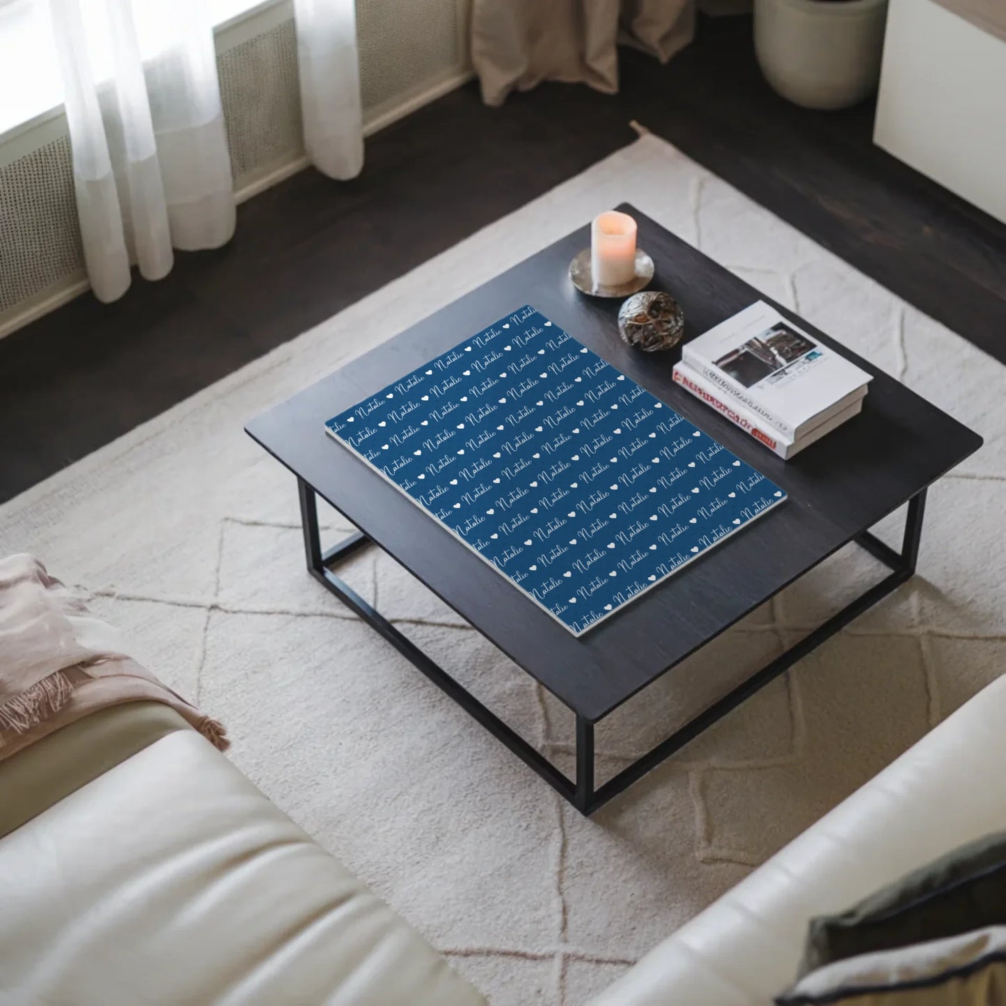 Personalisiertes Fotoboard mit Namen Kinder Fotoboard Magnet Wandbild Capriblau 3