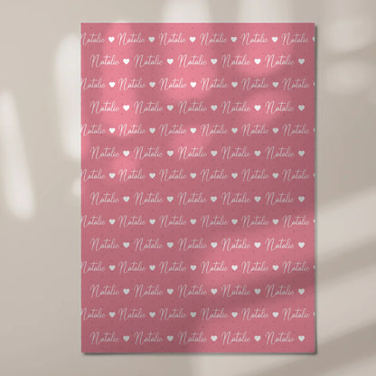 Fotoboard mit Namen Kinder Fotoboard Magnet Wandbild Hellrosa 7