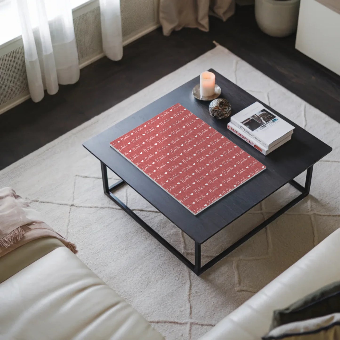 Personalisiertes Fotoboard Magnet Poster Mit Namen Altrosa 3