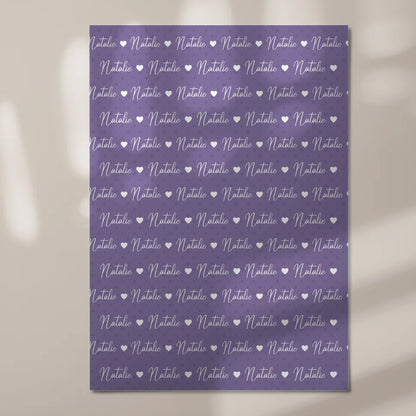 Baby Fotoboard mit Name Fotoboard Magnet Wandbild Perlviolett 7