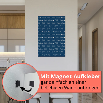 Personalisiertes Fotoboard mit Namen Kinder Fotoboard Magnet Wandbild Capriblau 5