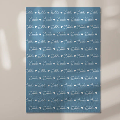 Personalisiertes Kinder Fotoboard Fotoboard mit Namen Magnet Wandbild Pastellblau 7