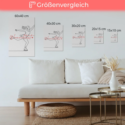 Personalisiertes Fotoboard Magnetisch Lineart Eislaufen Geschenk Tochter & Schwester 6