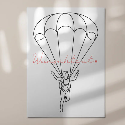Lineart Fotoboard Magnetisch Personalisiert Fallschirmspringen Geschenk Tochter & Schwester 7
