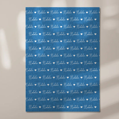 Fotoboard mit Namen Kinder Fotoboard Magnet Wandbild Lichtblau 7