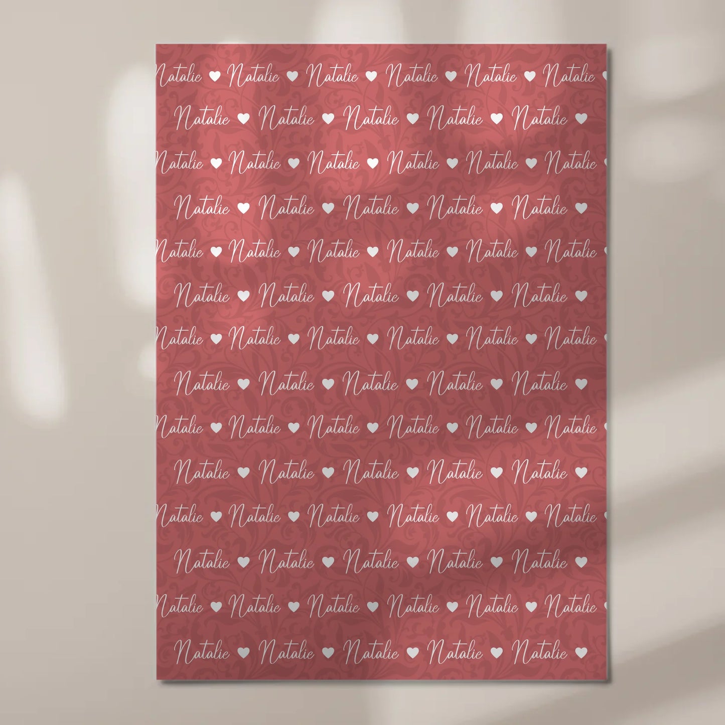 Personalisiertes Fotoboard Magnet Poster Mit Namen Altrosa 7