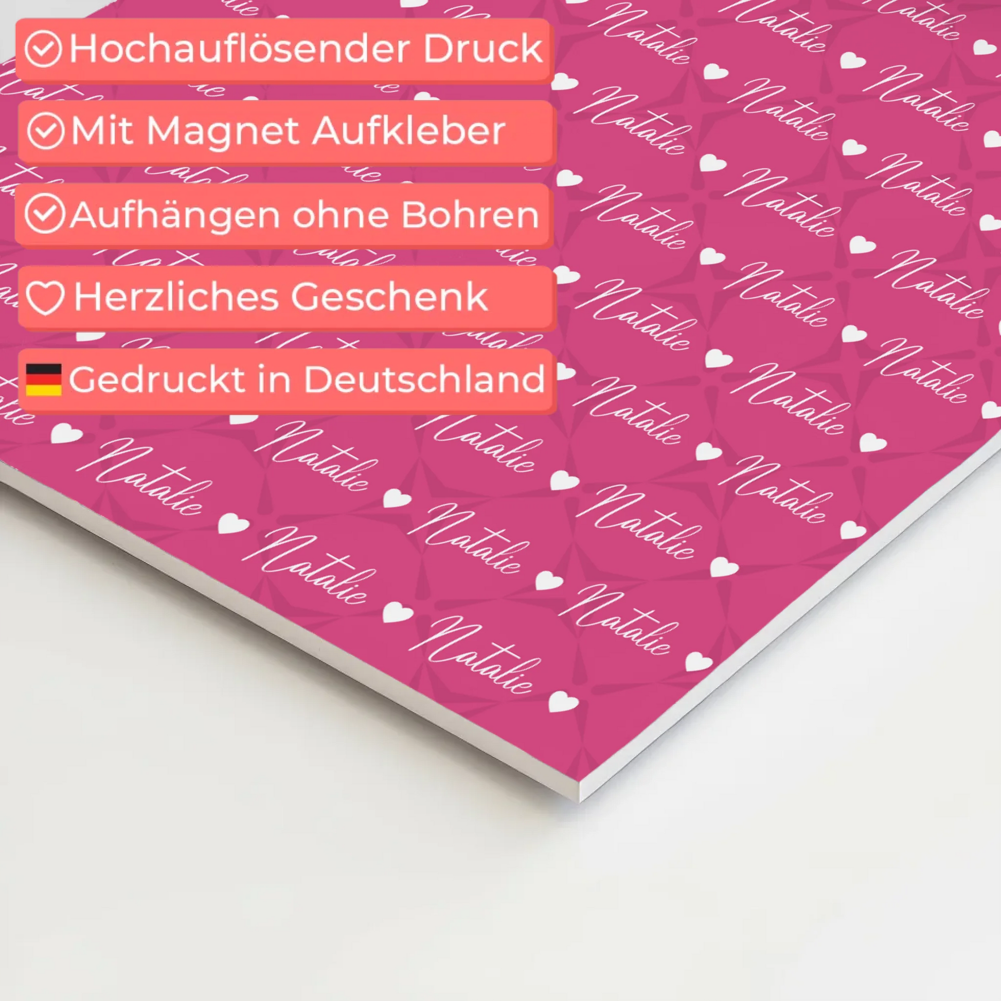 Kinder Fotoboard personalisiert Kinder Fotoboard Magnet Wandbild Erikaviolett 10