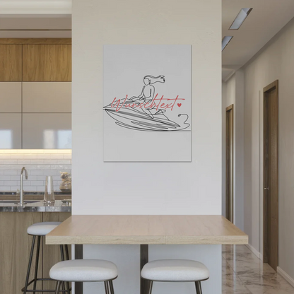 Lineart Fotoboard Magnetisch Personalisiert Jetskifahren Geschenk Tochter & Schwester 8