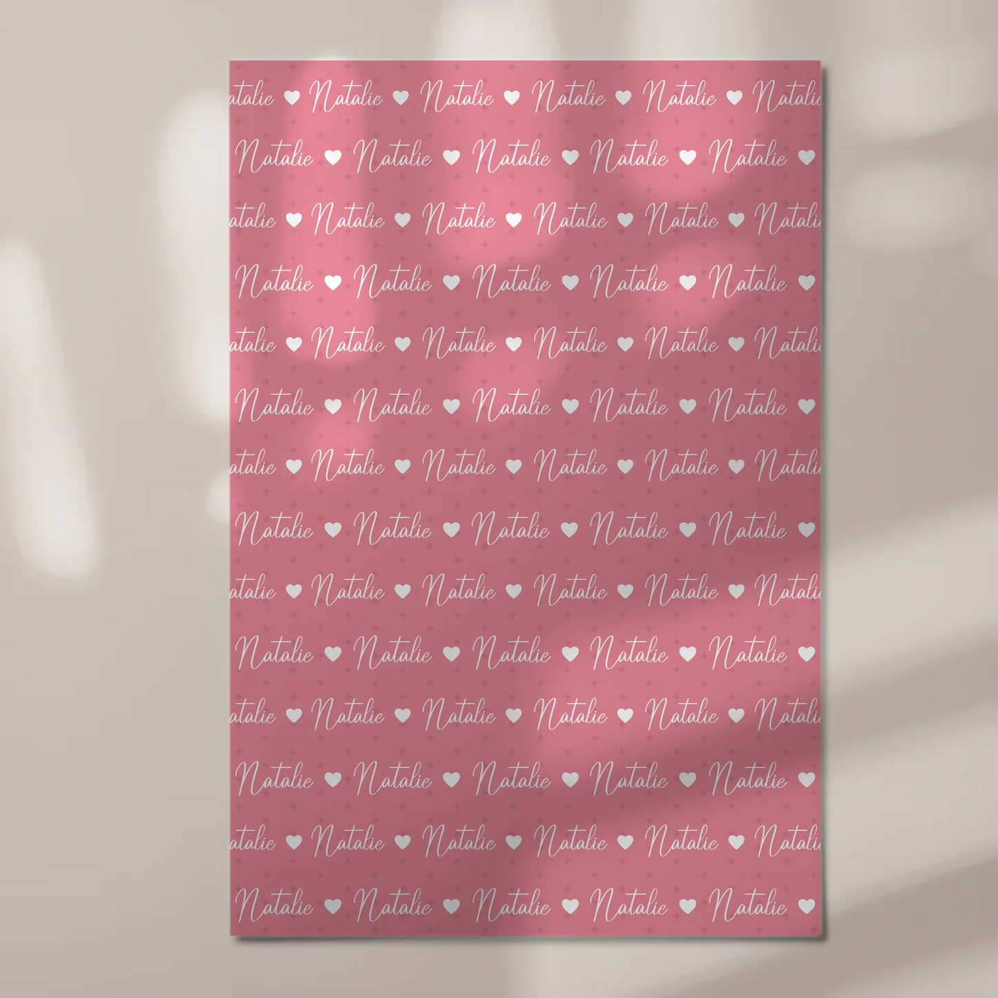 Fotoboard mit Namen Kinder Fotoboard Magnet Wandbild Hellrosa