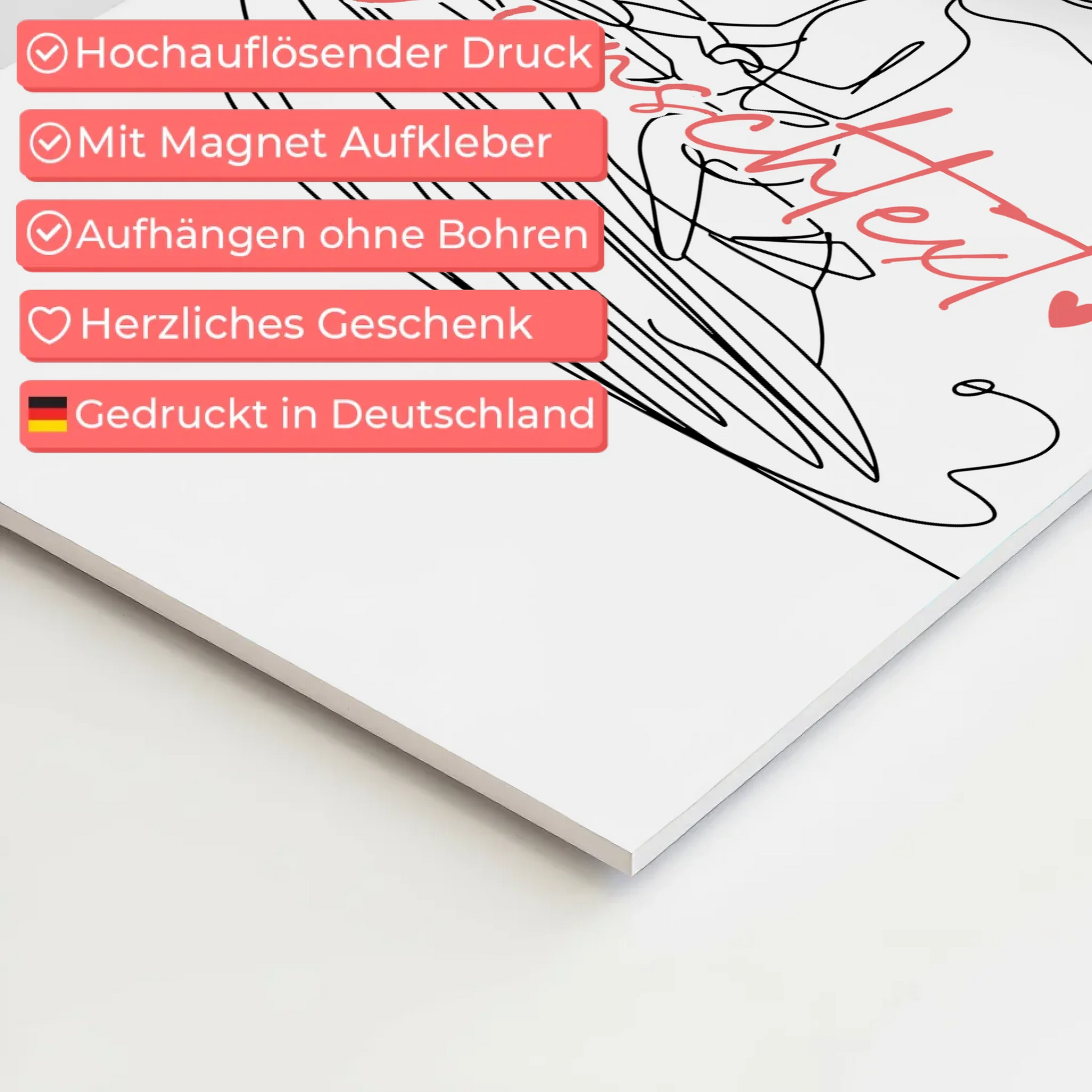 Lineart Fotoboard Magnetisch Personalisiert Jetskifahren Geschenk Tochter & Schwester 10