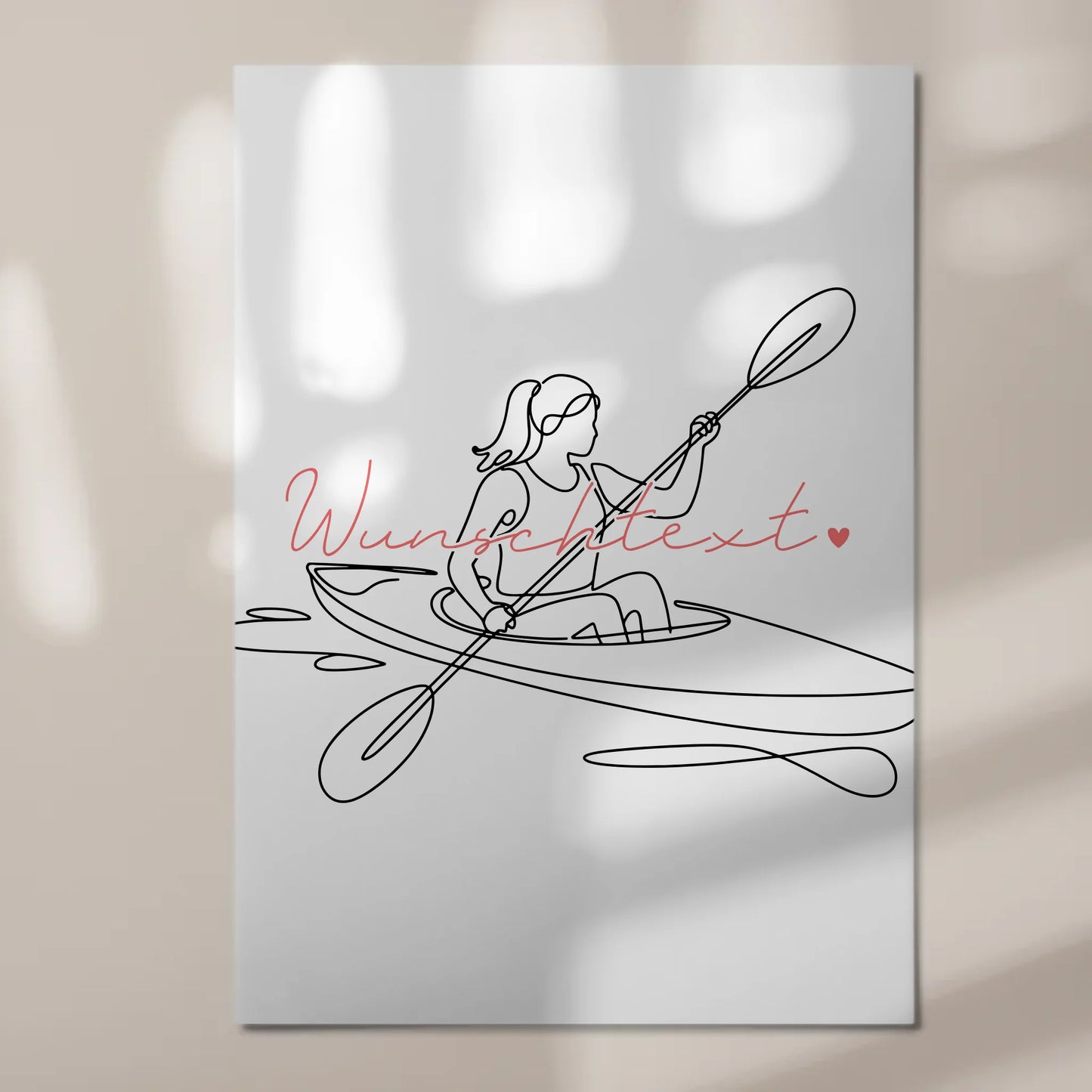 Lineart Fotoboard Magnet Wandbild Kajakfahren Geschenk Tochter & Schwester 7