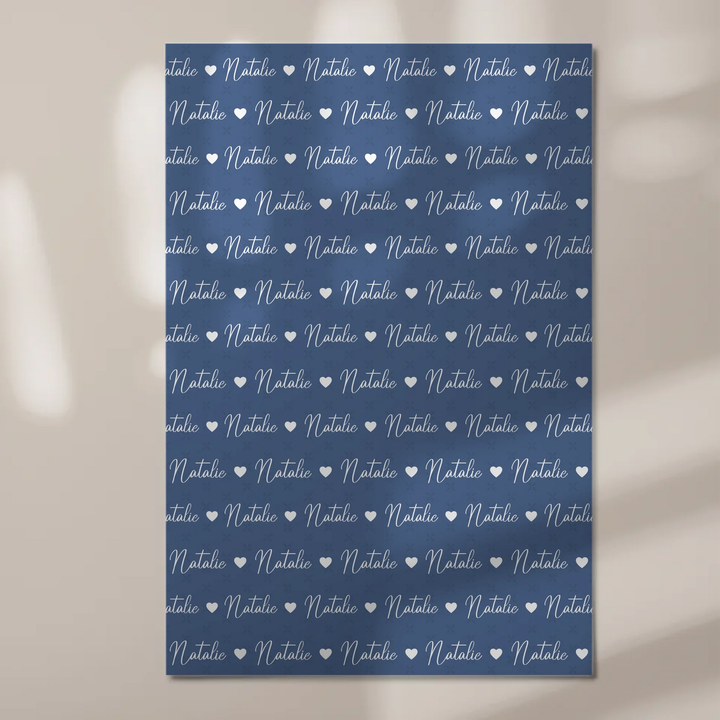 Personalisiertes Fotoboard mit Namen Kinder Fotoboard Magnet Wandbild Fernblau