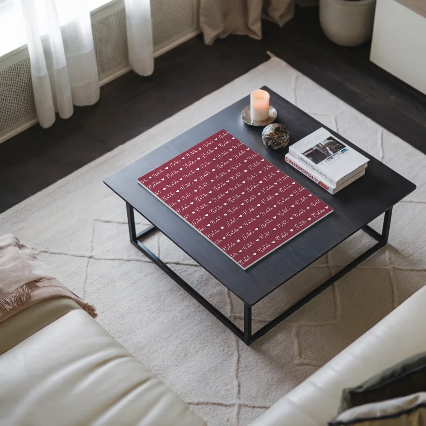 Personalisiertes Kinder Fotoboard Fotoboard mit Namen Magnet Wandbild Rotviolett