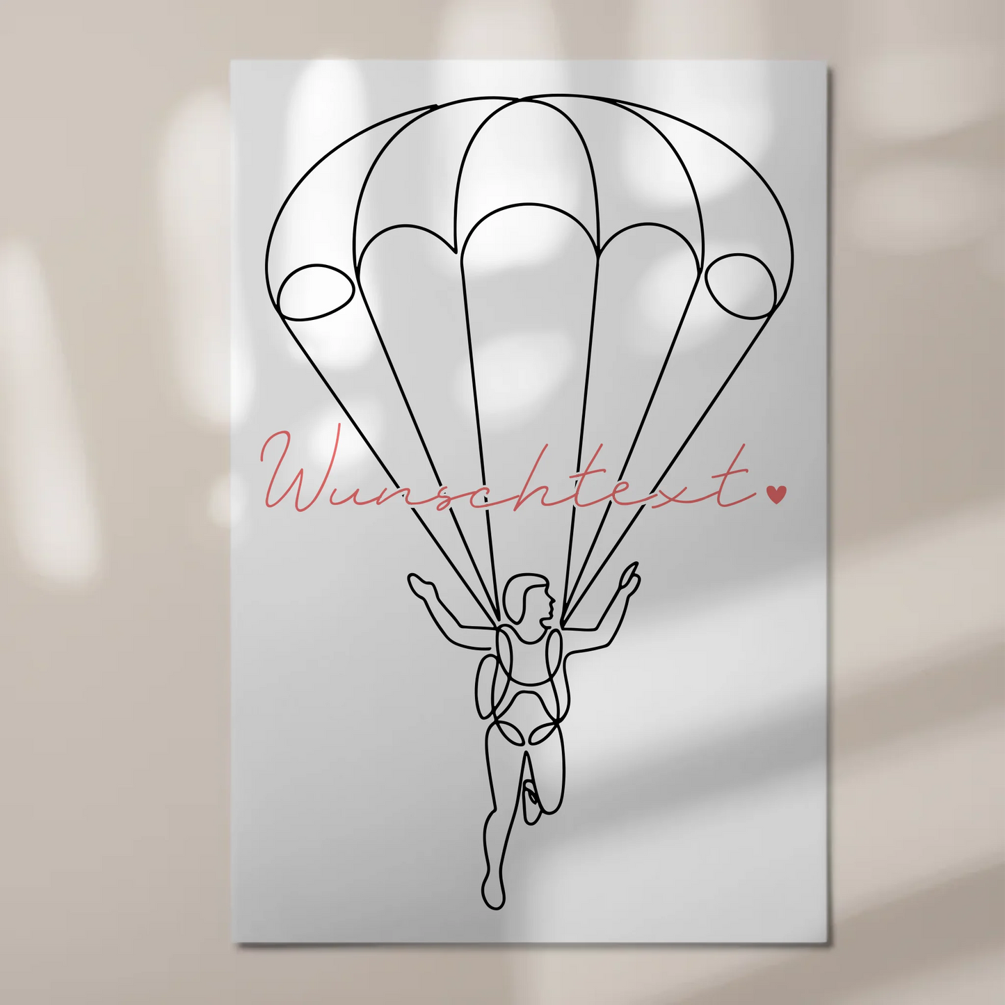 Lineart Fotoboard Magnetisch Personalisiert Fallschirmspringen Geschenk Tochter & Schwester
