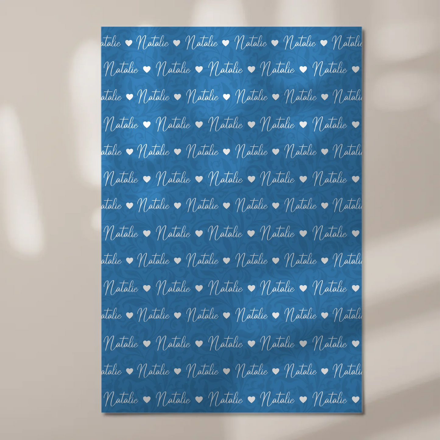 Fotoboard mit Namen Kinder Fotoboard Magnet Wandbild Lichtblau