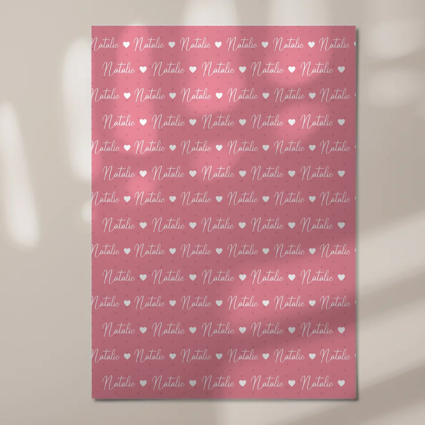 Fotoboard mit Namen Kinder Fotoboard Magnet Wandbild Hellrosa