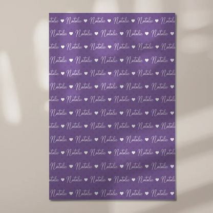 Kinder Fotoboard mit Namen Fotoboard Magnet Wandbild Blaulila