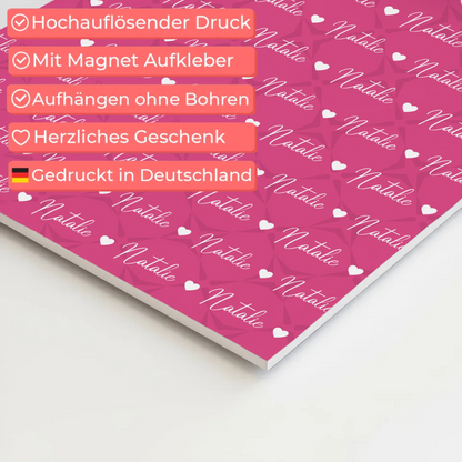 Kinder Fotoboard personalisiert Kinder Fotoboard Magnet Wandbild Erikaviolett