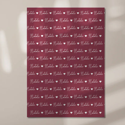 Personalisiertes Kinder Fotoboard Fotoboard mit Namen Magnet Wandbild Rotviolett