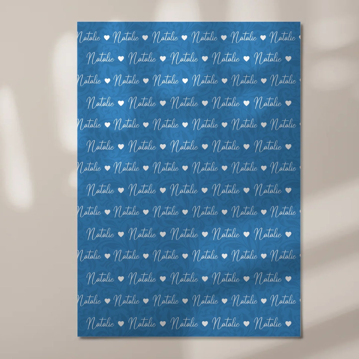 Fotoboard mit Namen Kinder Fotoboard Magnet Wandbild Lichtblau