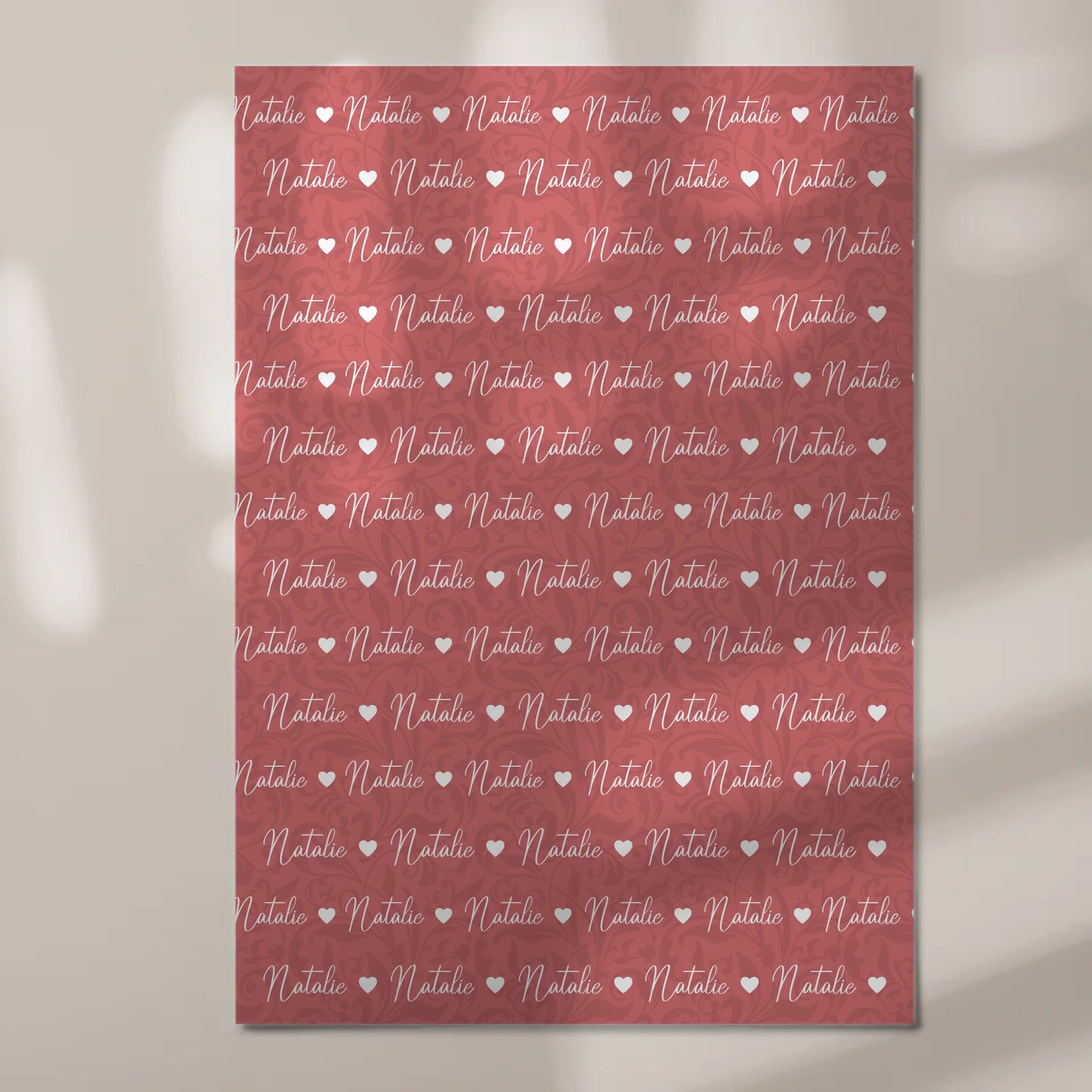 Personalisiertes Fotoboard Magnet Poster Mit Namen Altrosa