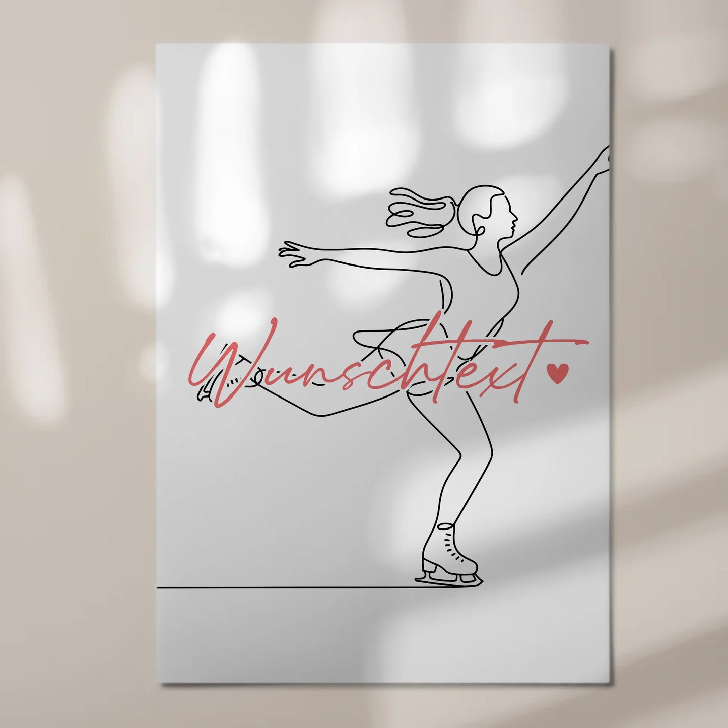 Personalisiertes Fotoboard Magnetisch Lineart Eislaufen Geschenk Tochter & Schwester