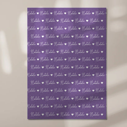 Kinder Fotoboard mit Namen Fotoboard Magnet Wandbild Blaulila