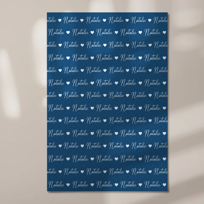 Personalisiertes Fotoboard mit Namen Kinder Fotoboard Magnet Wandbild Capriblau