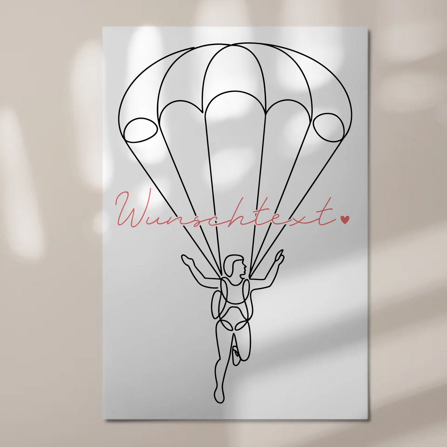 Lineart Fotoboard Magnetisch Personalisiert Fallschirmspringen Geschenk Tochter & Schwester