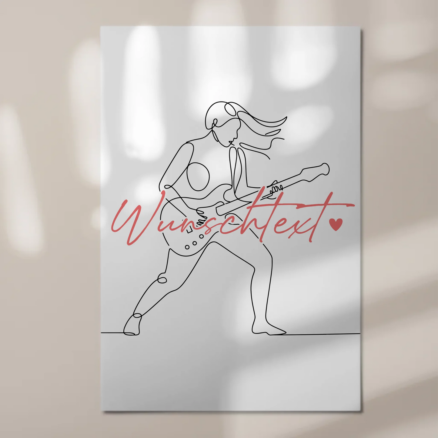 Lineart Fotoboard Magnetisch Personalisiert E-Gitarre Geschenk Tochter & Schwester