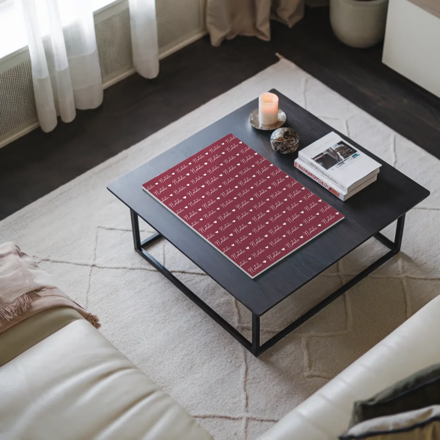 Personalisiertes Kinder Fotoboard Fotoboard mit Namen Magnet Wandbild Rotviolett