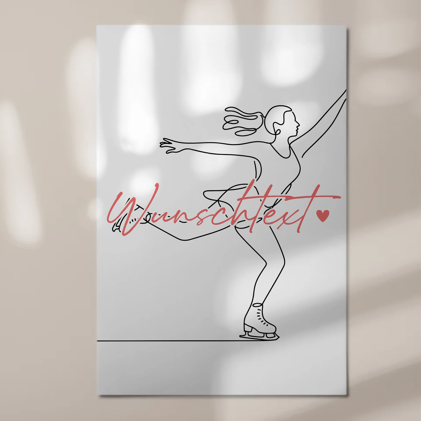 Personalisiertes Fotoboard Magnetisch Lineart Eislaufen Geschenk Tochter & Schwester