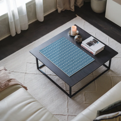 Personalisiertes Kinder Fotoboard Fotoboard mit Namen Magnet Wandbild Pastellblau