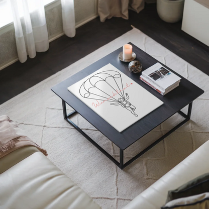 Lineart Fotoboard Magnetisch Personalisiert Fallschirmspringen Geschenk Tochter & Schwester