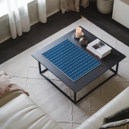 Personalisiertes Fotoboard mit Namen Kinder Fotoboard Magnet Wandbild Capriblau